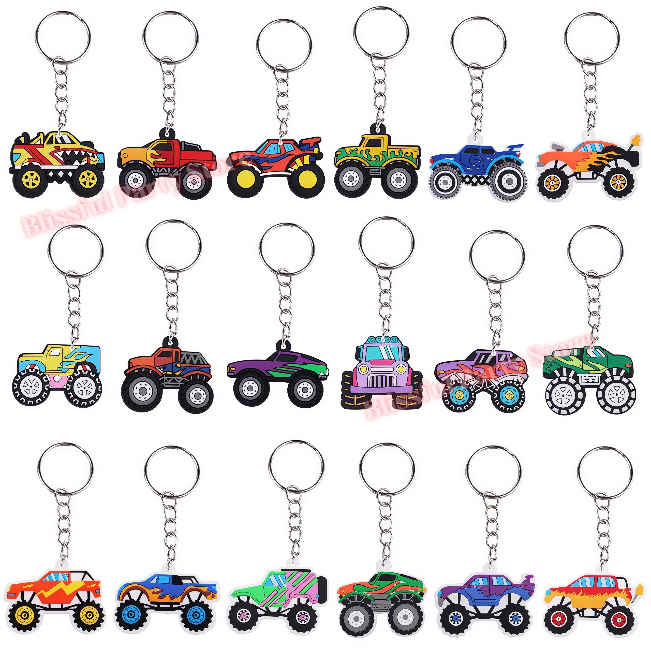 Monster Truck Party-Zubehör Jungen Rennwagen-Party-Dekorationen Teller Becher Luftballons Banner für Kinder Jungen 2. Geburtstag Party-Dekorationen – Detail 17