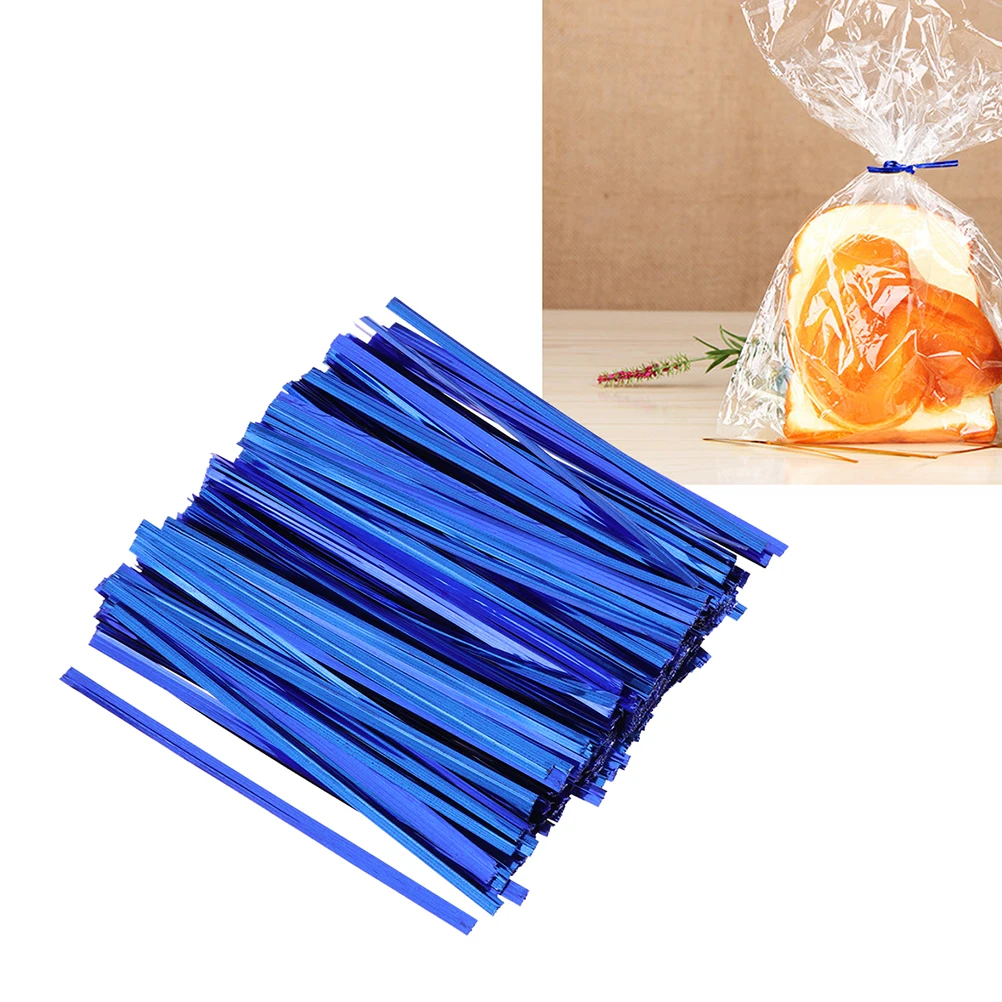 

3 Packages Metallic Twist Ties Shiny Gift Bag Candy Bread Packaging Safe Soft Easy to Use Craft Present Stationery