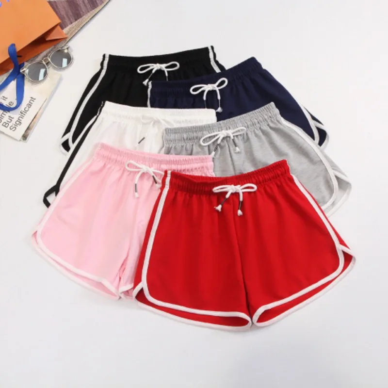 

Women Yoga Shorts Summer Outer Wear High-waist Casual Loose Straight Pants Lady Stylish Thin Wide Leg Gym Short Pants Female