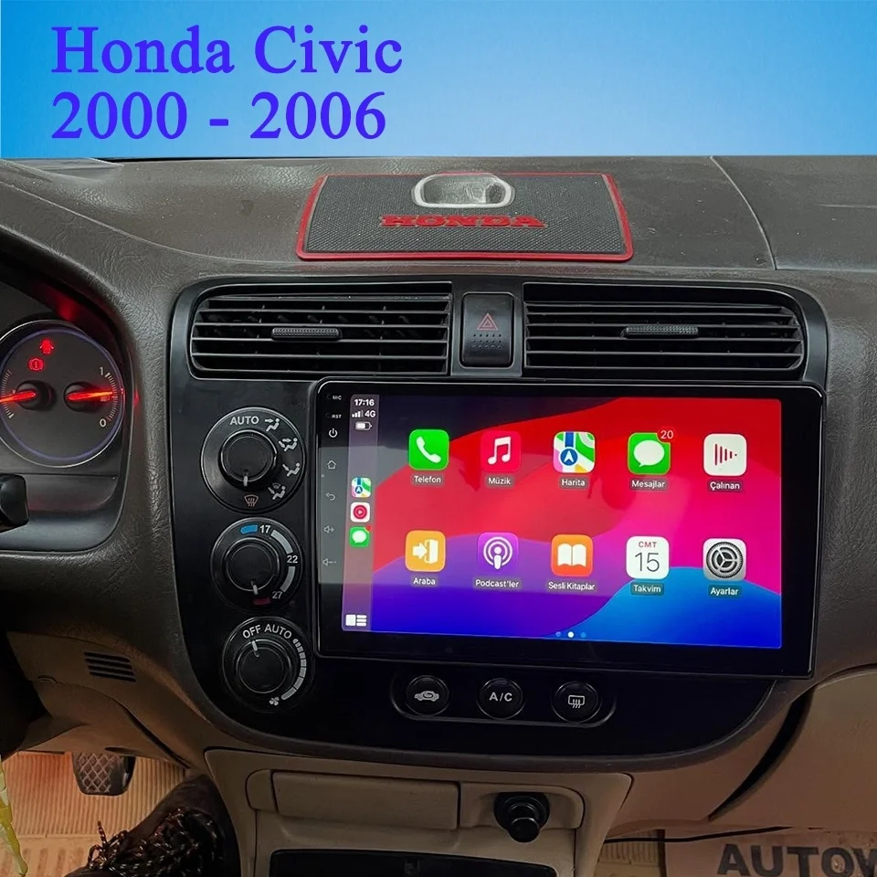 

For Honda Civic 2000 2001 2002 2003 2004 2005 2006 Car Autoradio Video Music Head Unit DVD Cassette GPS Navi Monitor 4G Lte WiFi
