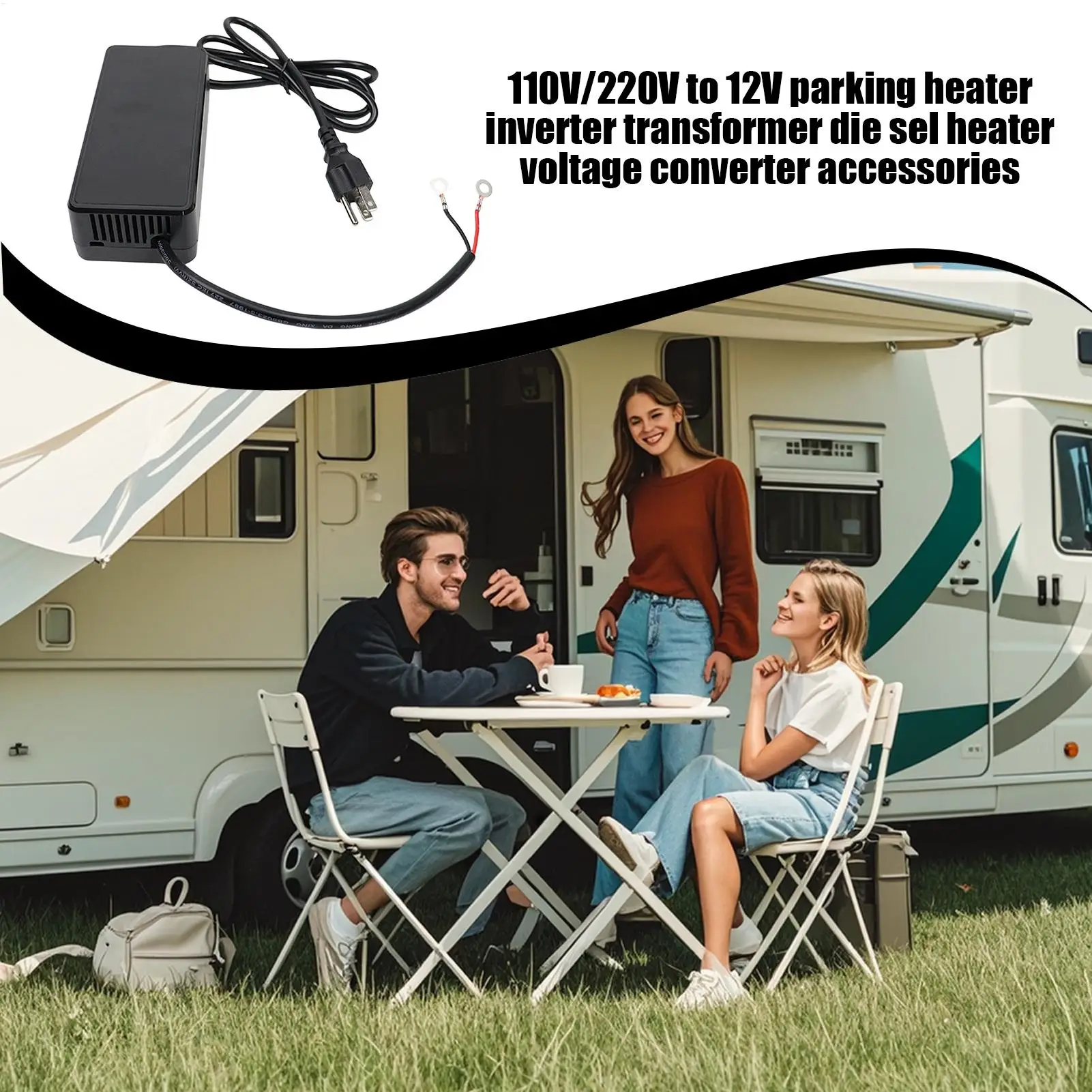 12 Volt Converter 110/220V To 12V AC To DC Heater Accessories Car Heater Power Supply Adapter For Automotive Truck SUV Pickup RV
