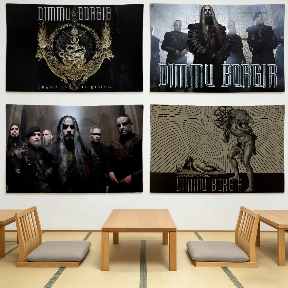 Dimmu Borgir Grand Serpent Rising Flag Durable Outdoor Indoor Patio Festive Decoration Classic Design Pole Wall Room Banner