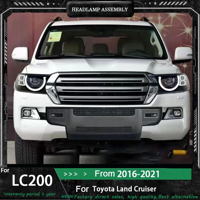 

Car Headlights For Toyota Land Cruiser LC200 16-20 Defender style LED Head Lamp Upgrade DRL Dynamic Signal Front light Assembly