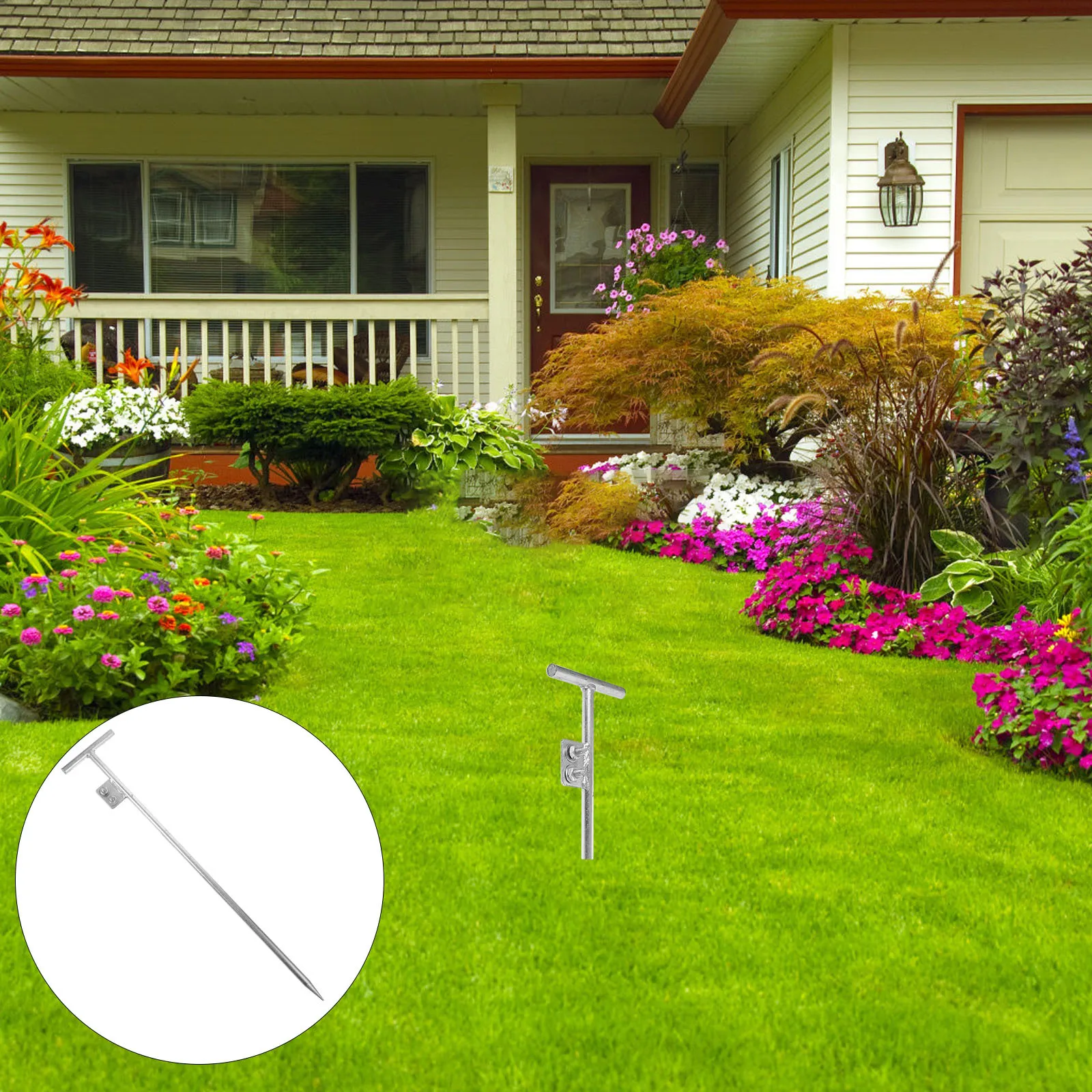 

Ground Rod Durable Metal Grounding Stake Outdoor Fence Electric Fence Rod for Effective Current Dissipation and Safety