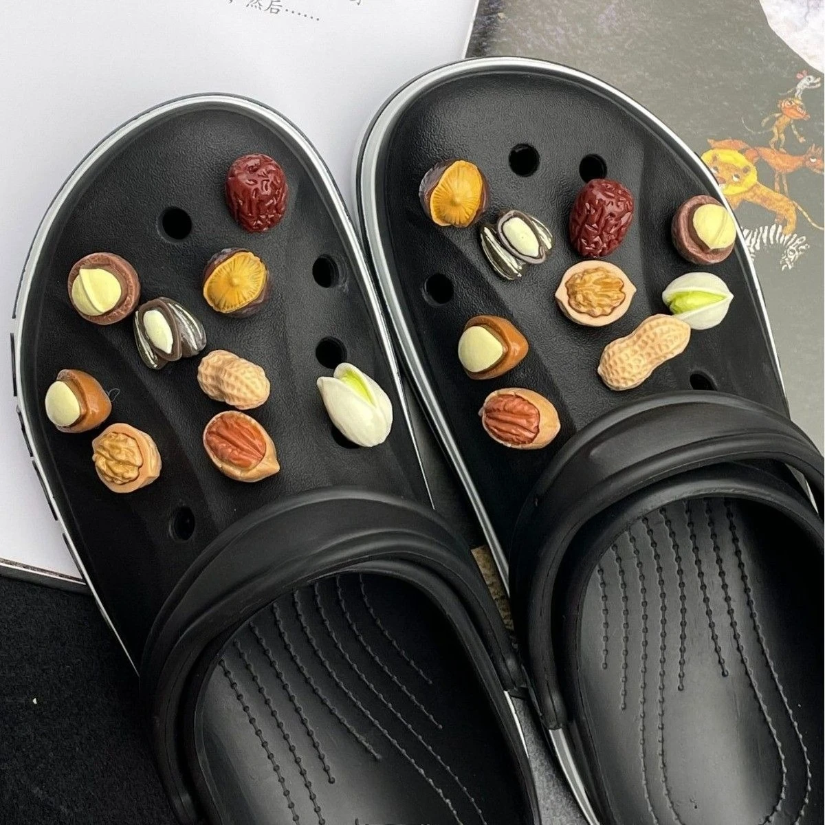

Interesting Adornment for Clogs Sandals Colorful Nut Series Funny Shoe Accessories Ins Popular Adornment for Clogs Sandals Gift