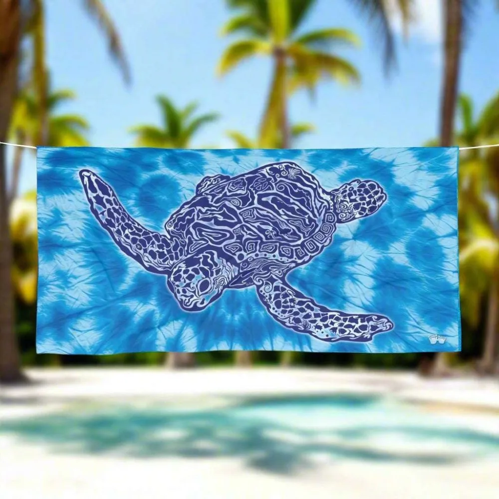 3D Sea Turtle Microfiber Beach Towel, Colorful Coral Reef Bath Towel, Aesthetic Ocean Scenery Travel Blanket for Women Gift