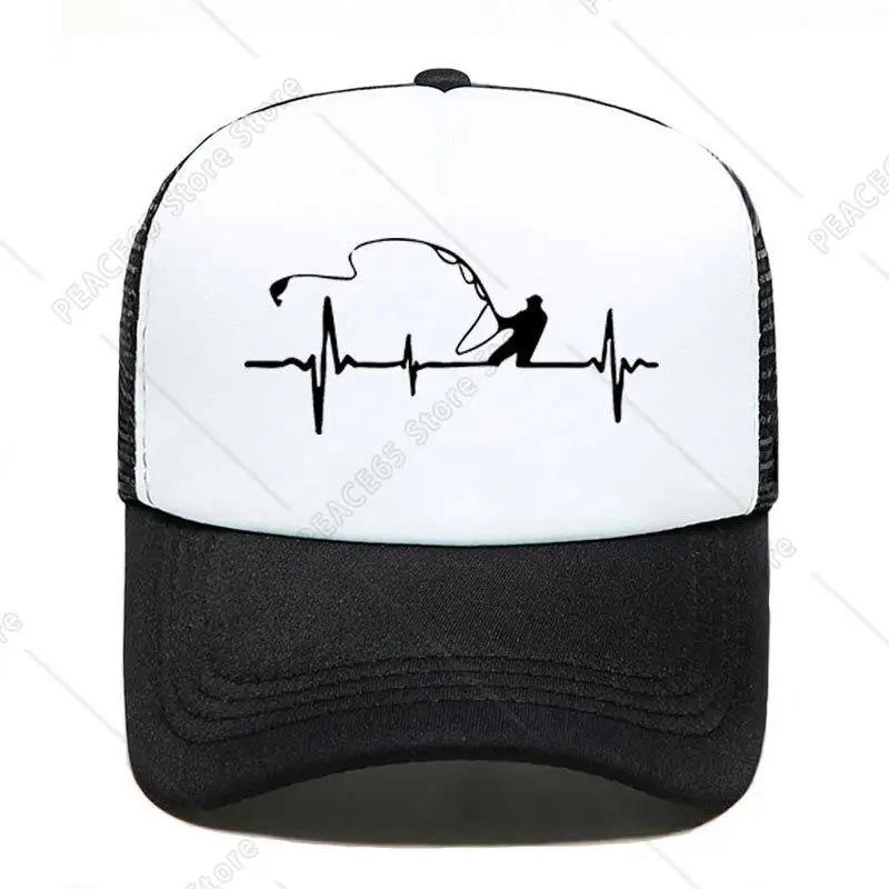 

New Sarcastic Graphic fishing Novelty Funny Baseball Cap Print Women Men Unisex Parent-child Hats Mesh Visor Outdoor Sun Hat