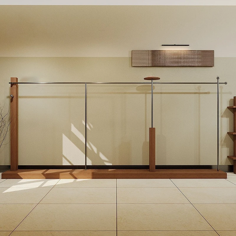 Clothing store display rack Solid wood floor hanger on the wall Walnut Internet celebrity women's clothing store display shelf