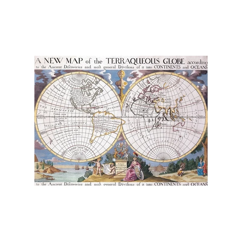 หลายขนาด Retro สเปรย์ World Global แผนที่ศิลปะผนังโปสเตอร์พิมพ์พื้นหลังสําหรับห้องนั่งเล่น Home Vintage ตกแต่ง