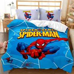 Disney Marvel-edredón de dibujos animados de Spiderman para niños, juego de cama, regalo de cumpleaños y Navidad, Dropshipping