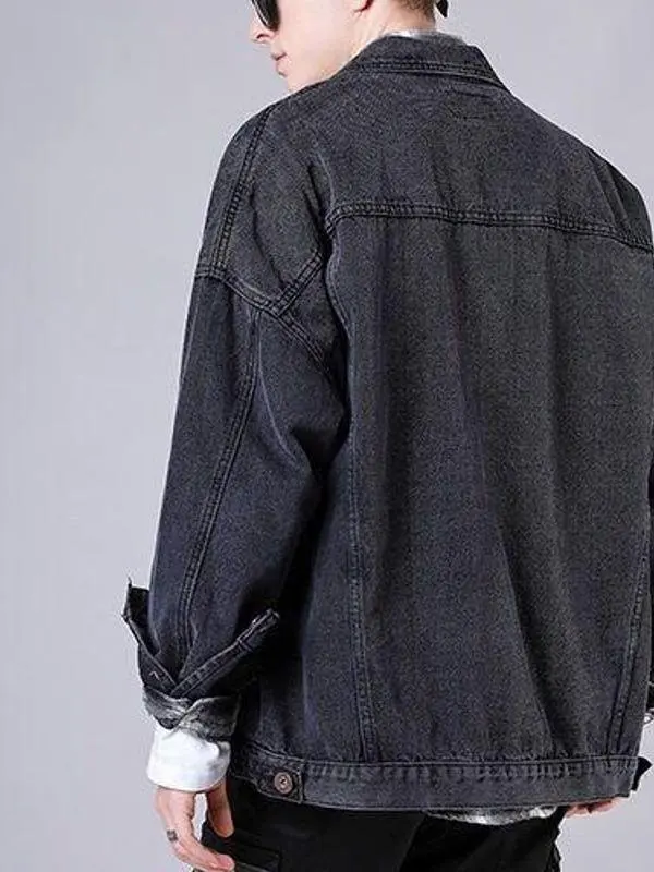 

Весенне-осенний свободный мужской джинсовый джинт Гонконг Sle Спецодежда Верхняя одежда или длина Обычная тонкая детская деловая одежда...