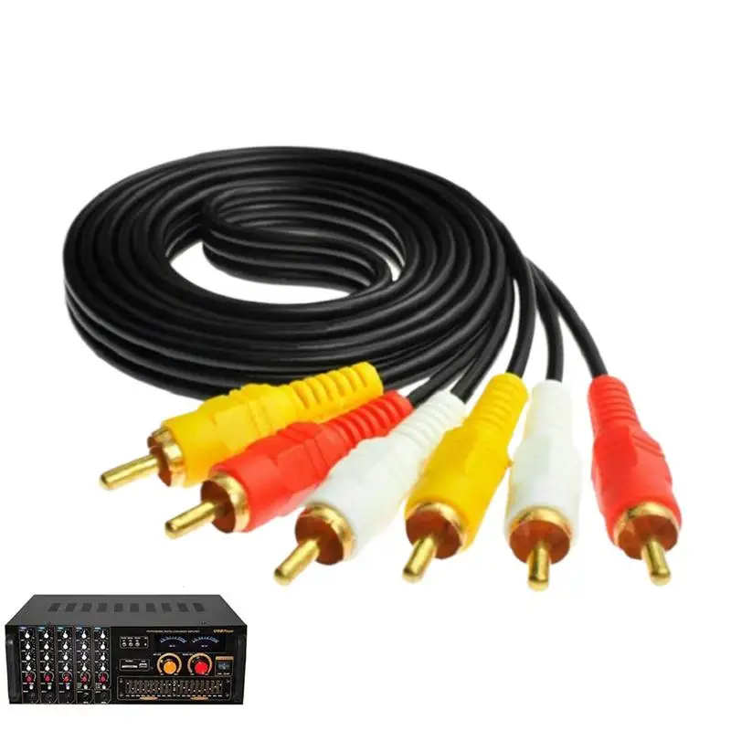 Cable de Audio estéreo Cable de Audio estéreo Cable de vídeo de 4,92 pies Cable compuesto de 6 pines de alta velocidad accesorios de Audio para ordenador MP3 y