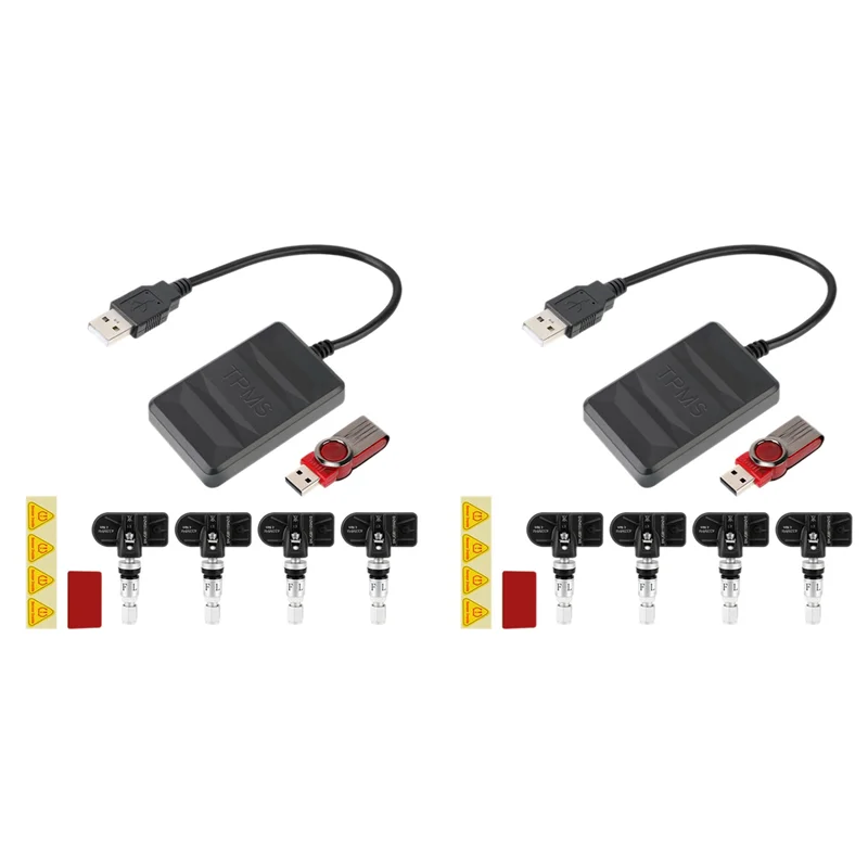 

2X автомобильная система контроля давления в шинах TPMS USB Android навигация обнаружение давления в шинах внутренний датчик давления в шинах