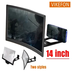 Foldable 3D High-definition Mobile Phone Screen Amplifier Landscape TV Movie Amplifier 14 inch Display Screen Phone Holder Stand