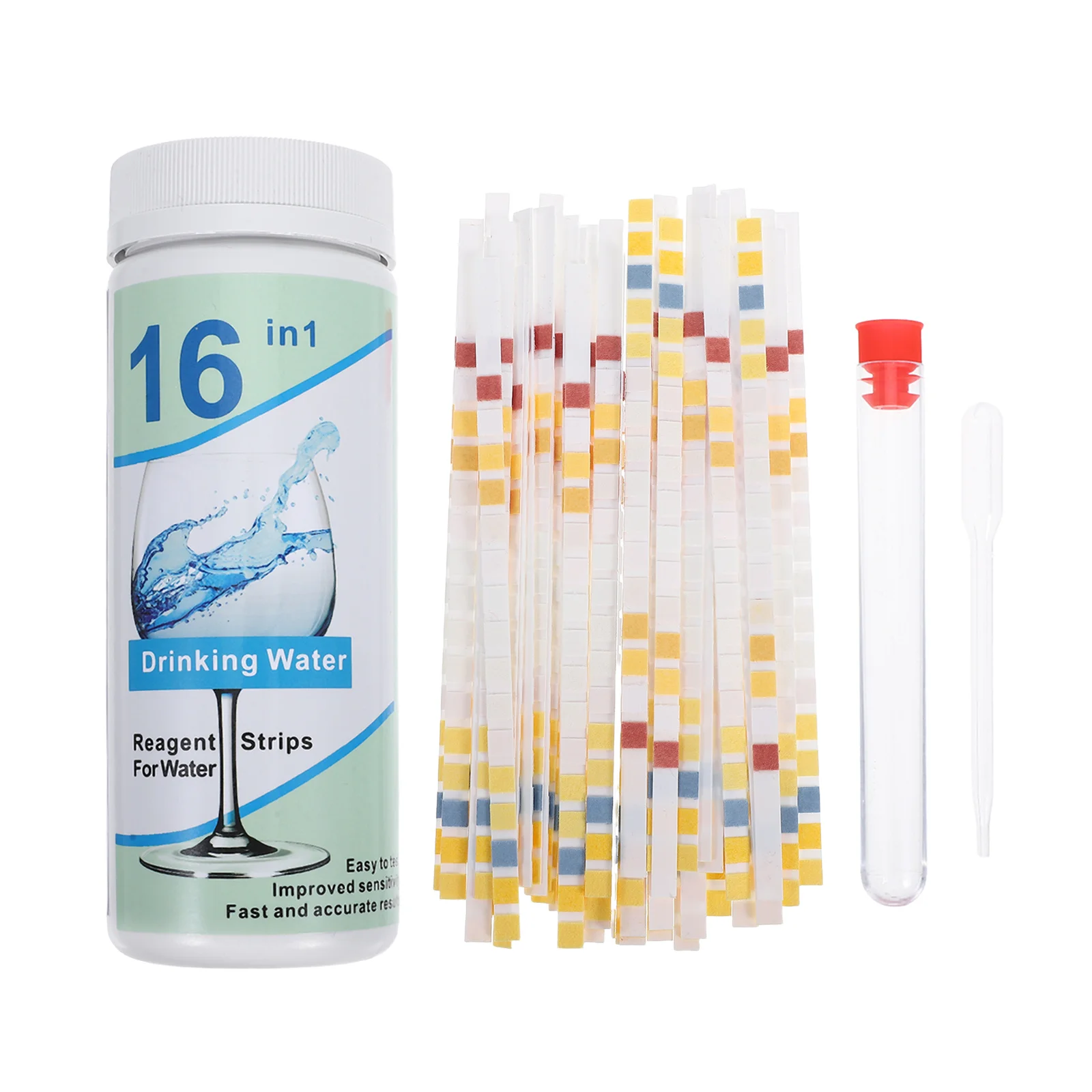 

50Pcs Water Quality Test Kit Comprehensive Easy Use High Precision Strips Household Drinking Water Testing Portable Storage