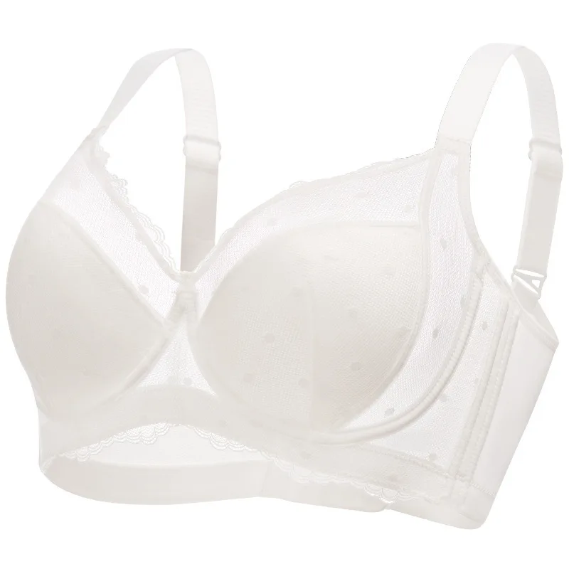 Krajková minimizer podprsenka pro ženy s plnými košíčky a kosticemi, dámské velké velikosti, spodní prádlo, velké velikosti, podprsenky BF Cup, bez vyztužení - náhled 6