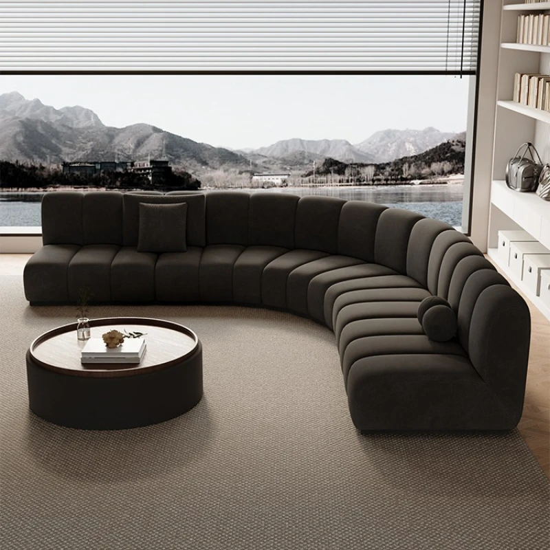 

Curved corner sofa light luxury modern designer special-shaped L-shaped beauty salon office rest area reception