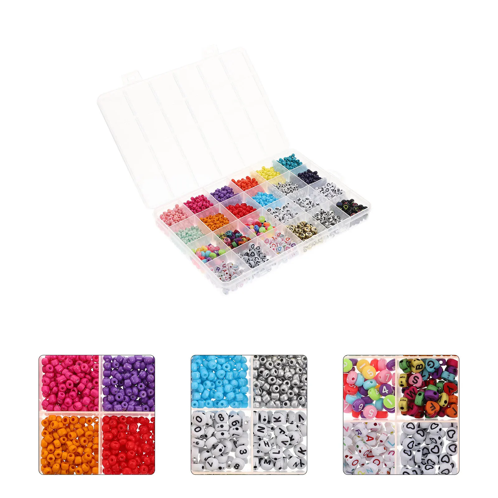 1 صندوق من خرز الحروف المطلية بلون سادة خرز زجاجي فضفاض لصنع المجوهرات بنفسك لوازم يدوية للسوار الزخرفي #1