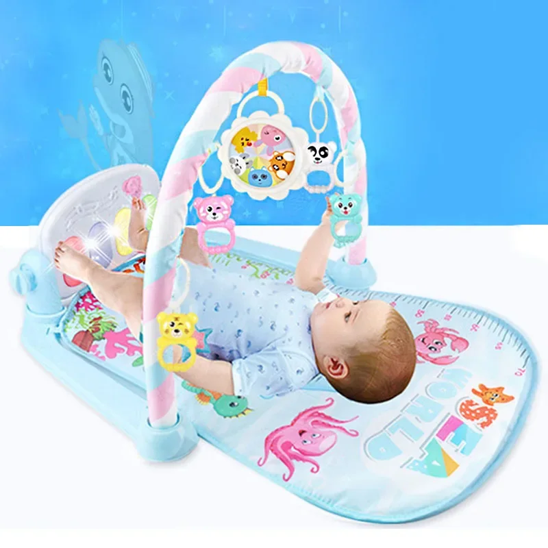 New Baby Play Gym Kick Play Piano Detachable Washable Musical Activity Mat Educational Rack Toys for Infants Toddlers Baby Must