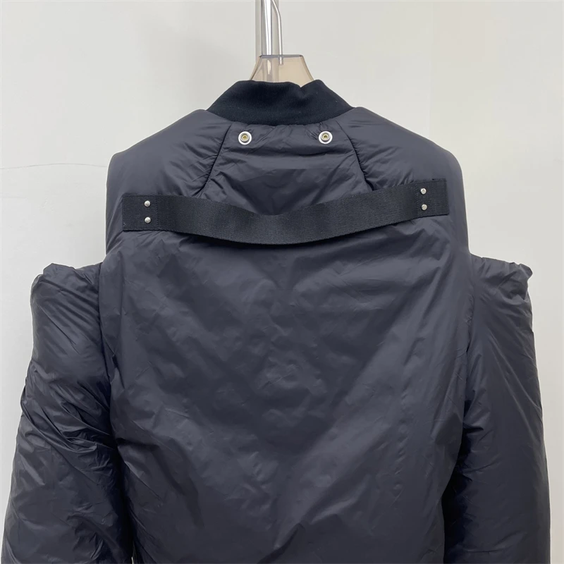 Veste en coton avec écharpe détachable pour femme, manteau de haute qualité, Style foncé, fermeture éclair sur les épaules, manches longues, nouvelle collection hiver