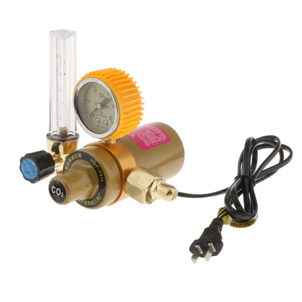 เกจวัดแรงดันแก๊สคาร์บอนไดออกไซด์ CO2 สำหรับงานเชื่อมทองเหลือง 15Mpa