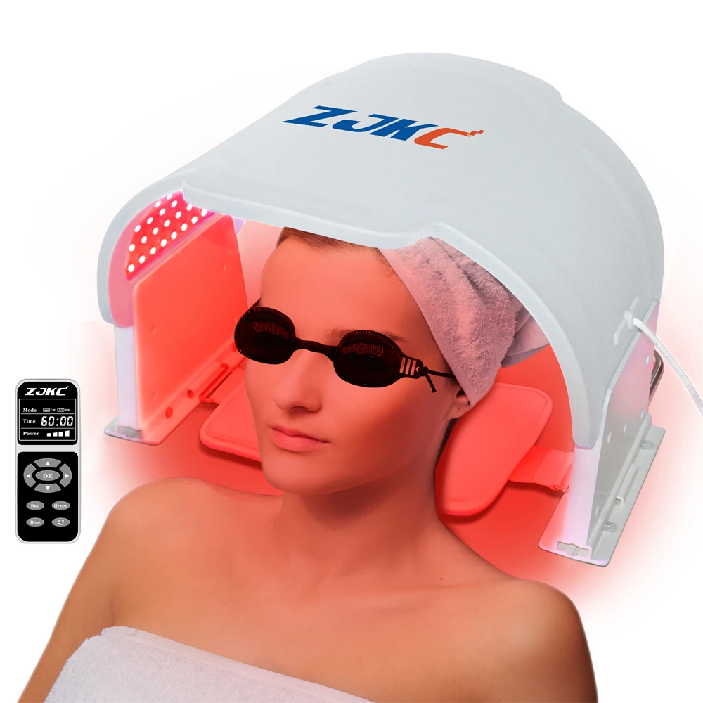 Máquina de belleza para terapia de piel ZJKC, máscara de luz LED Facial de 7 colores para cara y cuerpo entero, rejuvenecimiento de la piel, blanqueamiento, 990 Chips LED