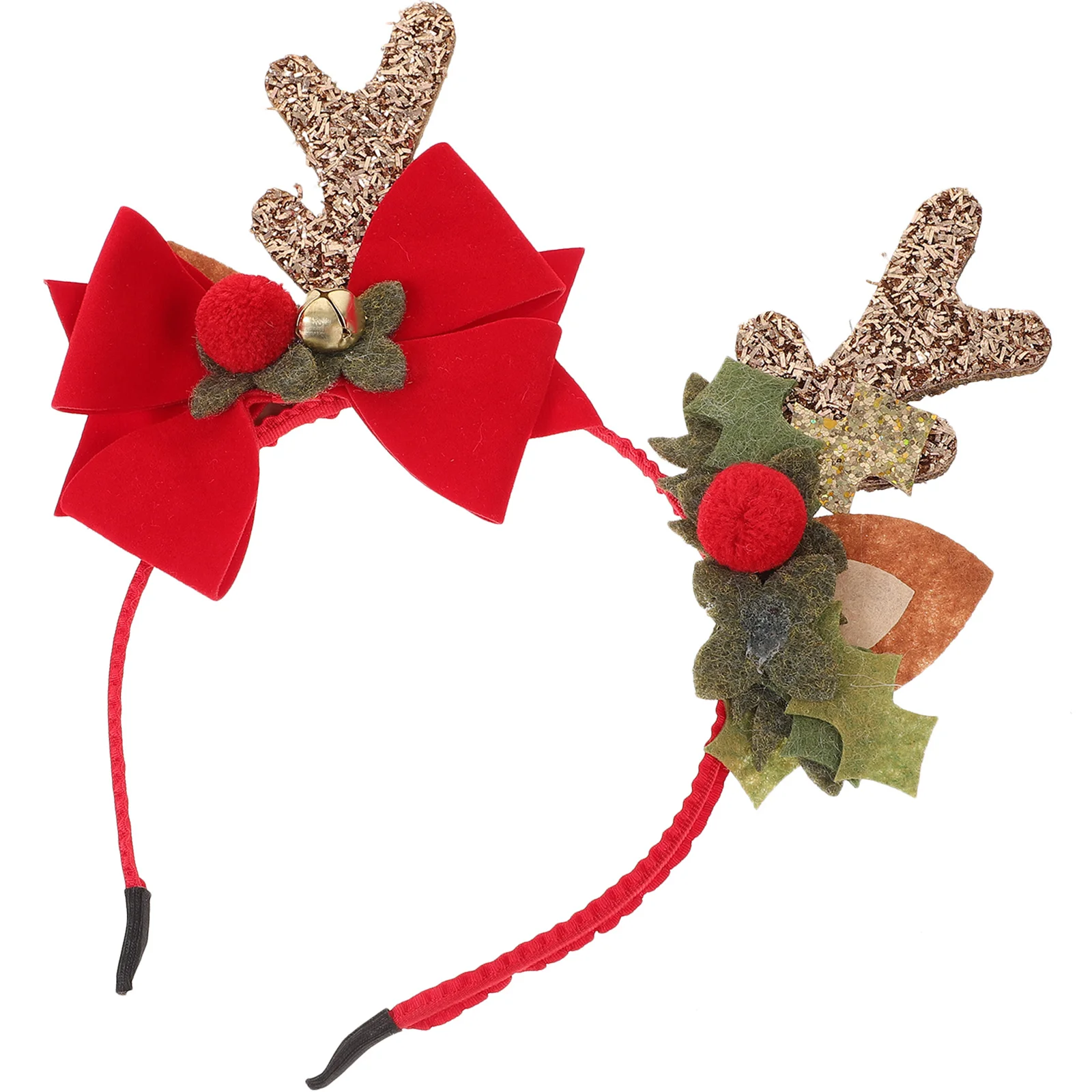 

Antler Headband For Women Christmas Bow Decorative Cute Party Hair Accessories Xmas Headband Festive Wear Lightweight