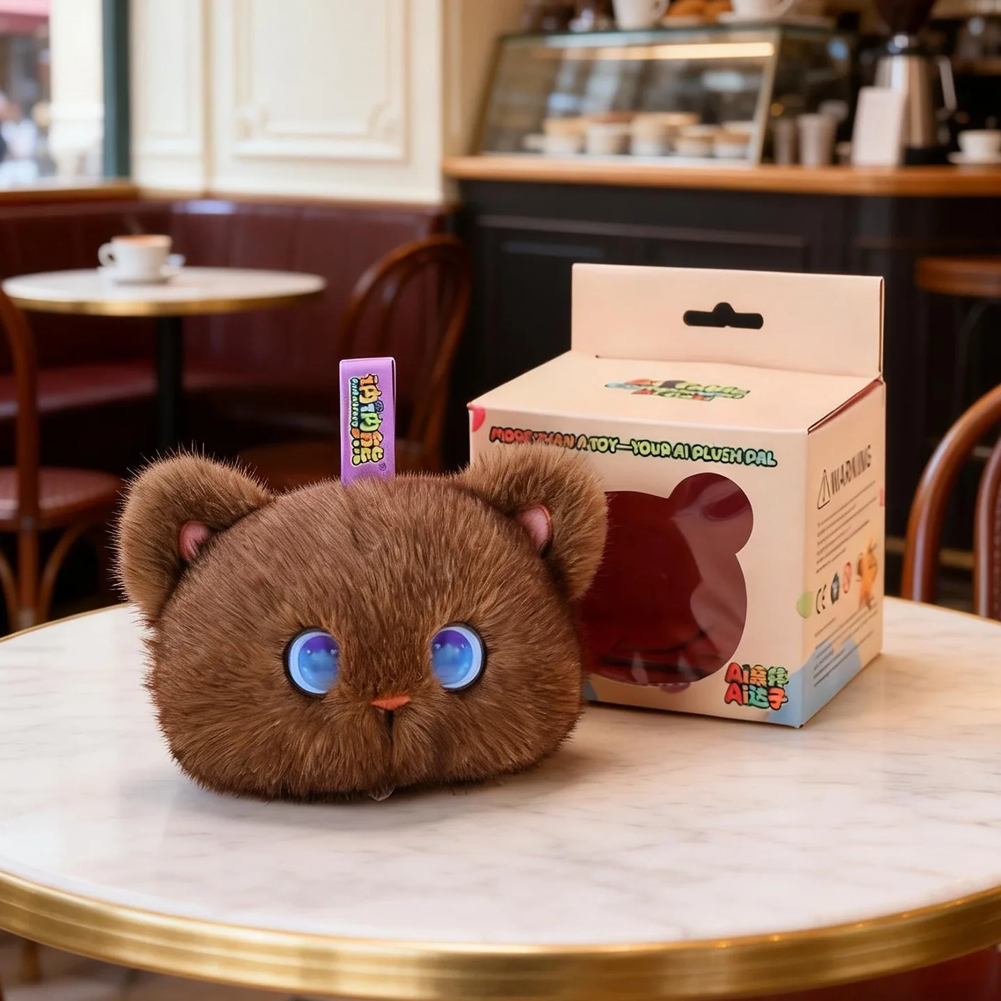 Tobot AI Plush Cat Toy Interactive Emotional Companion  Robot Stuffed Animal Kids Educational Trendy Children's Plush Doll
