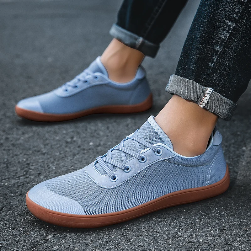 Wide Toe Barefoot Low Top Casual Shoes Women Men Sneakers Outdoor Tennis Shoes Mesh Breathable Summer Travel Shoes Size 39-47