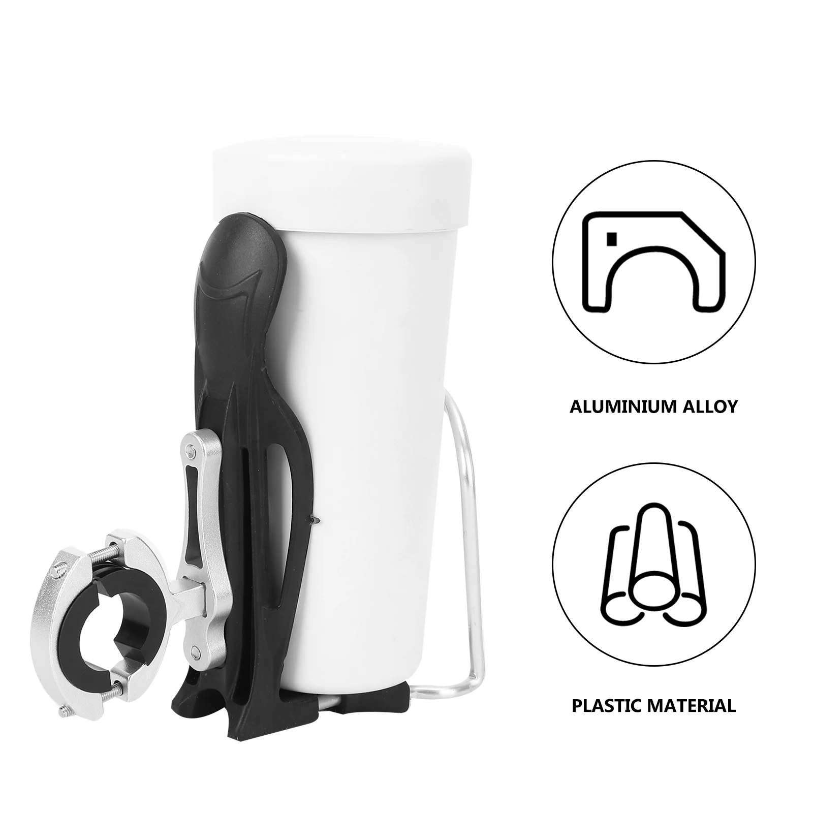 

Silver Adjustable Telescopic Bottle Cage Aluminium Plastic Bike Bottle Holder for Handlebar Seatpost Mount Easy Mount Ultra