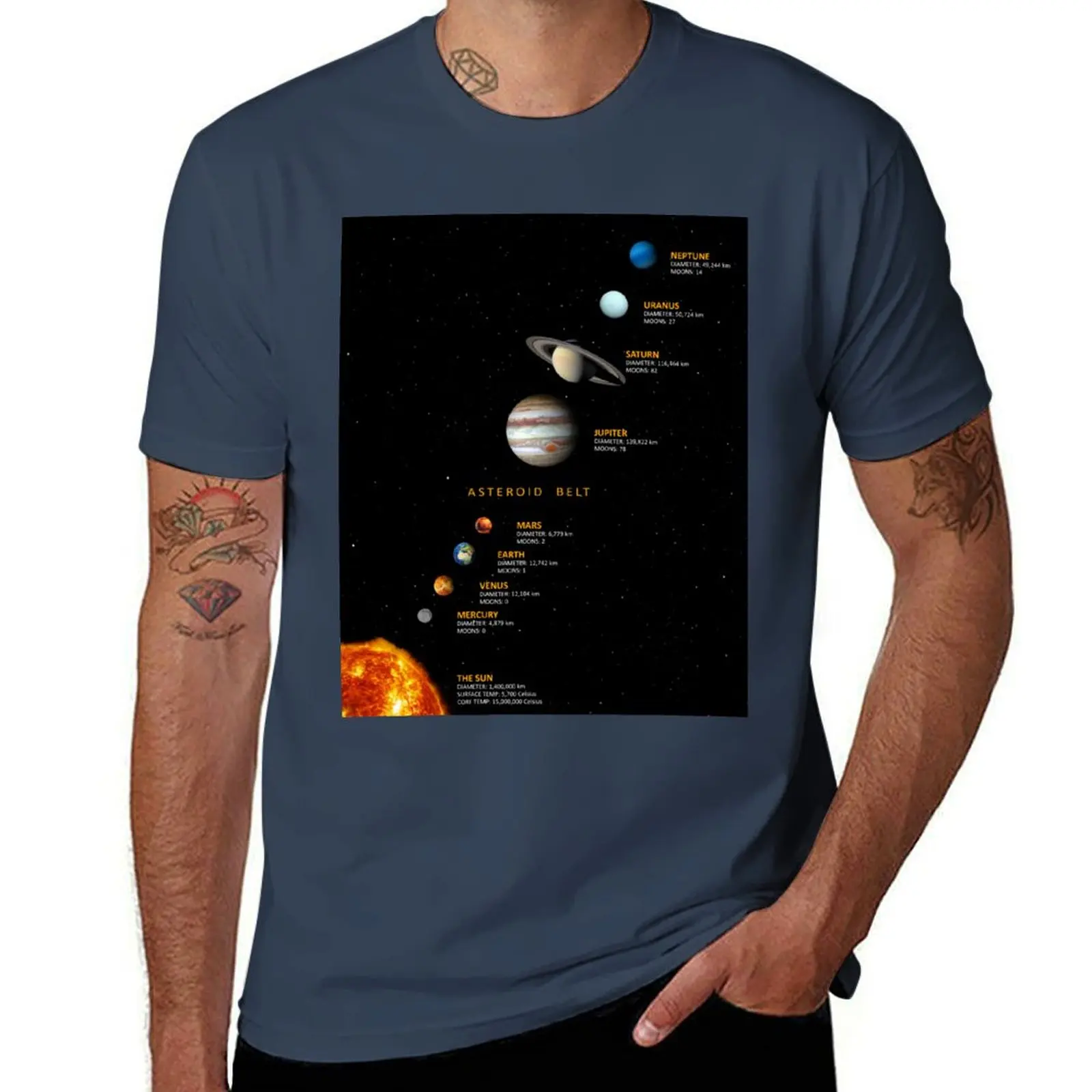 

The Solar System T-Shirt funny t shirts man t shirts for man graphic funny t shirt man cotton T-Shirt