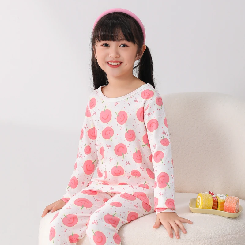 【LF】Kids Autumn Pajamas 100-160cm Set Cotton Boys Girls Long Sleeve Loungewear Set for Autumn Winter