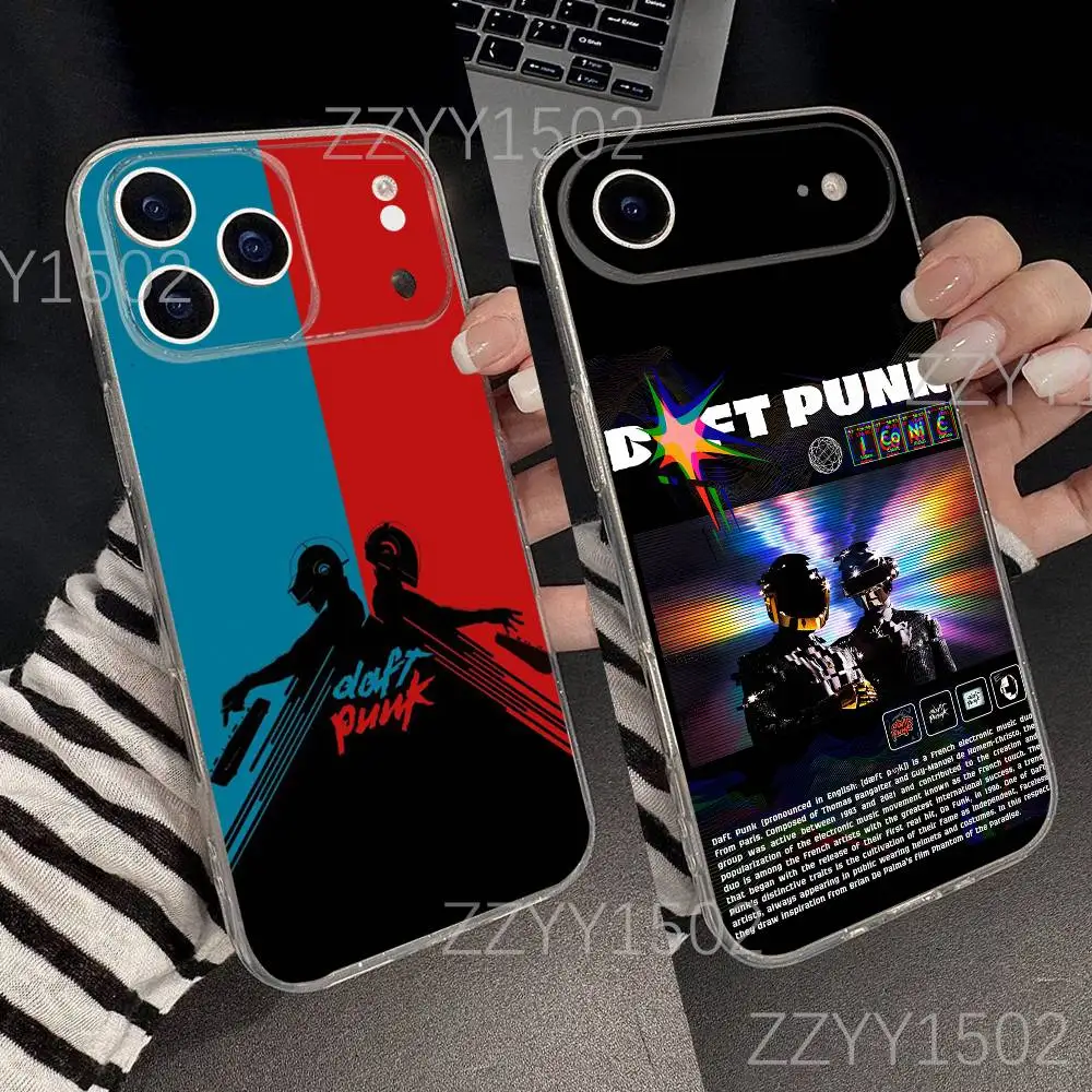 

Rock Band D-Daft P-Punk Phone Case For iPhone 17,16,15,14,13,12,11 Pro,Max,Plus,X,XS,XR,SE4,E Mini Transparent Soft