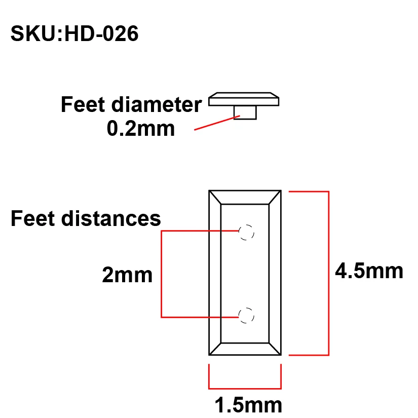 مشاهدة الطلب ساعة مؤشرات ساعة لامعة فضية اللون مستطيل الشكل (بدون لوم) 1.5 مللي متر × 4.5 مللي متر ساعة معدنية صانع الساعات دبوس