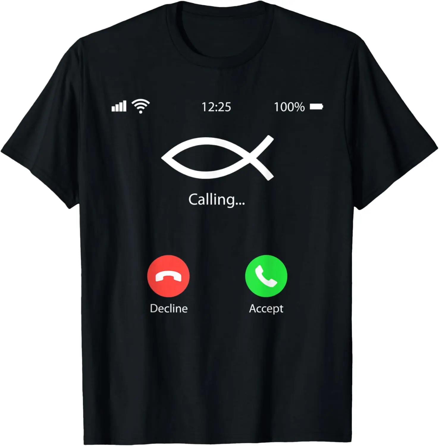 Jesus Is Calling - Christian Fish Symbol Ichthys T-Shirt