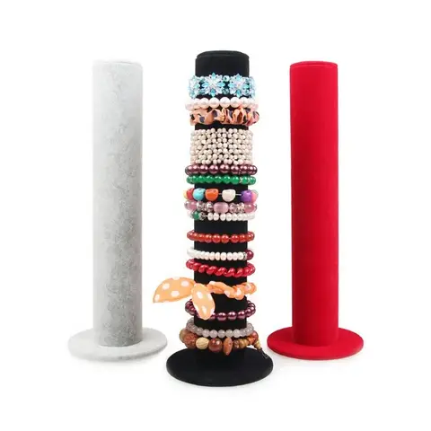 Braccialetti per esposizione di gioielli Organizzatore a mano Espositore per fasce per capelli Espositore in velluto Supporto per gioielli Organizzatore per portagioie