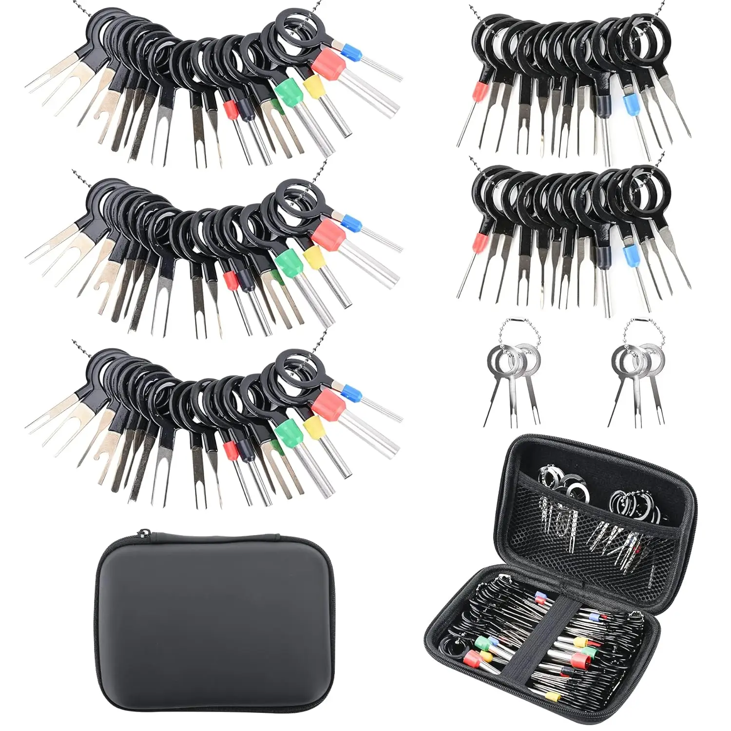 

82-Piece Terminal Removal Tool Set for Car Electrical Wiring, Depinning Extractor Kit