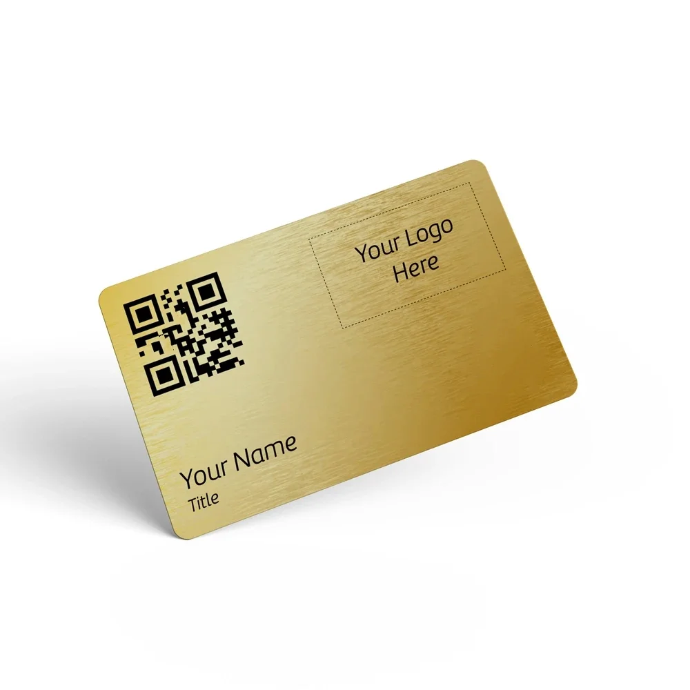 Smart NFC Black QR Code Business Card Metal with NFC Chip Embedded Custom Stainless Steel Metal Digital NFC Card