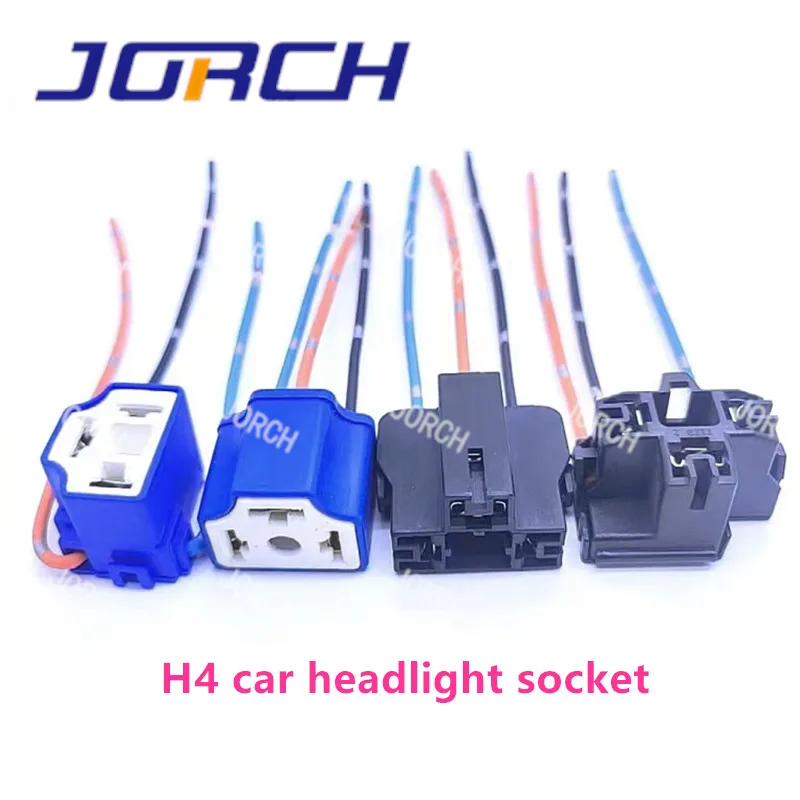 H4 Ceramic socket Car LED fog headlight lamps bulb holder socket adapter connectors plug LED  H4 connector adapter