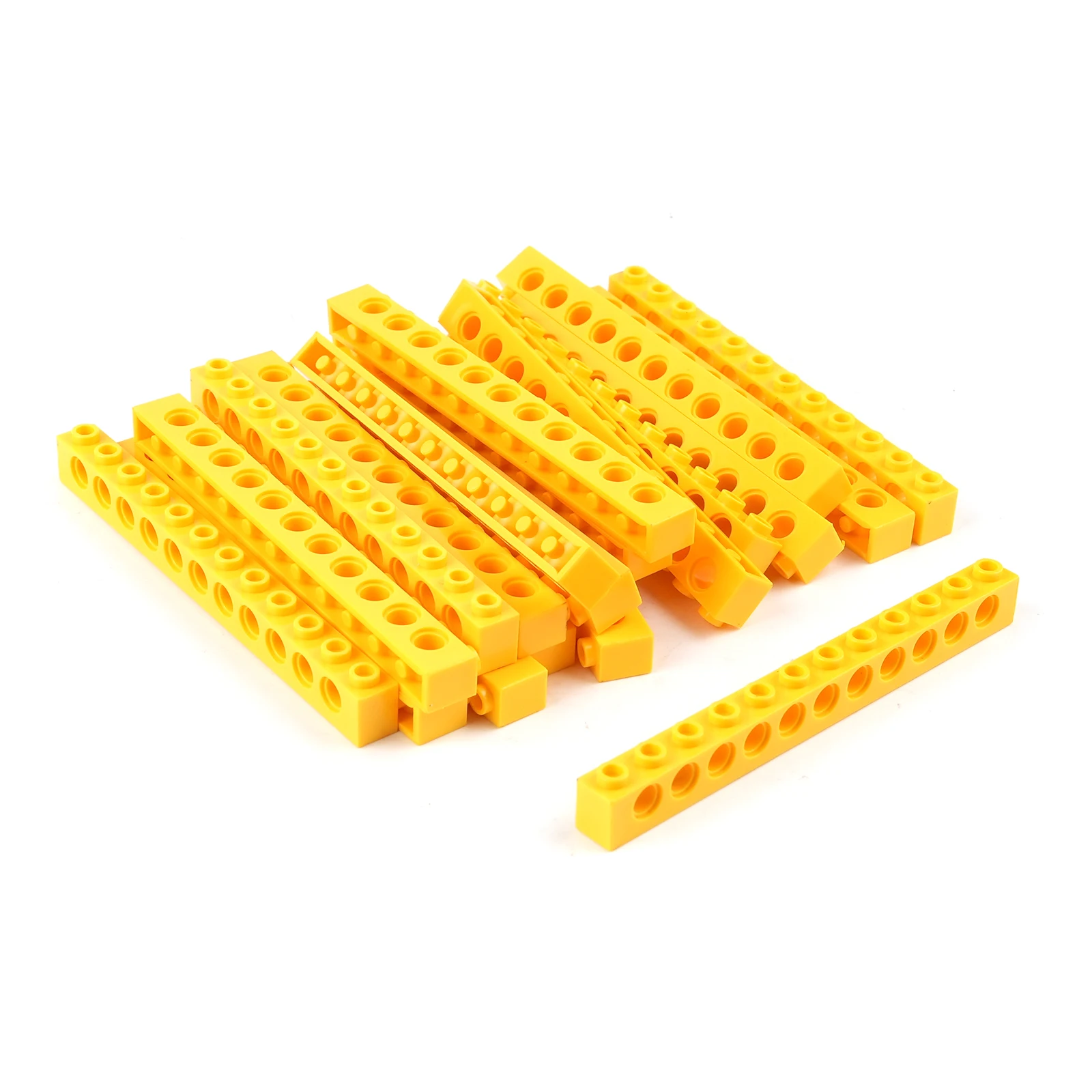 20 piezas tecnología de agujeros de haz amarillo piezas de bloques de construcción MOC 2730/3894/3700/6541/3895 montaje perforado accesorios de ladrillos de juguete