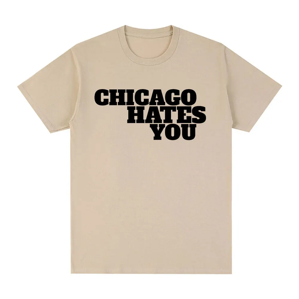 Camiseta del rapero Chief Keef Chicago odia el mismo estilo, camiseta de gran tamaño de Hip Hop a la moda para hombre, camisetas informales de manga corta de algodón