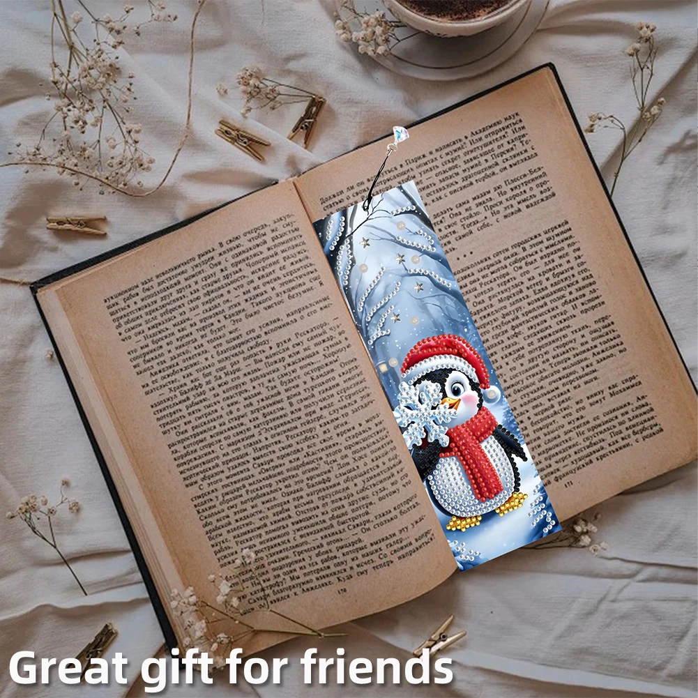 

8Pcs Christmas Themed DIY Diamond Painting Bookmark for Reading Enthusiasts