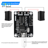 XH-A155 5W+5W Mini PAM8403 Class D Digital Audio Power Amplifier Board TYPE-C DC5V Bluetooth-compatible 5.0 Amplifier Module