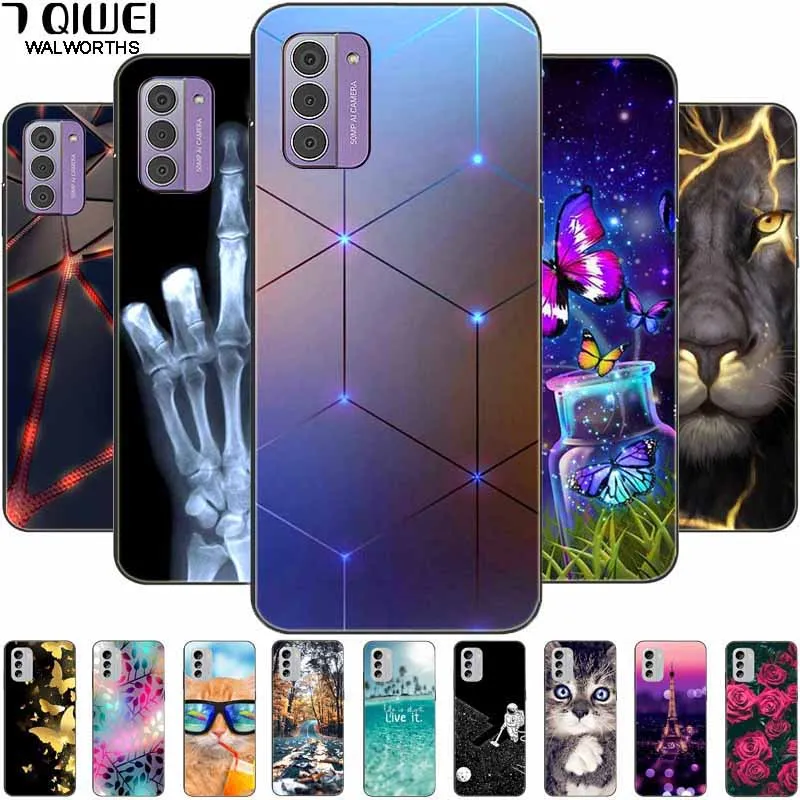 For Nokia G42 G 42 5G Case TPU Soft Marble Tiger Cats Black Silicone Phone Covers for NOKIA G42 Coque for NokiaG42 Cartoon Para