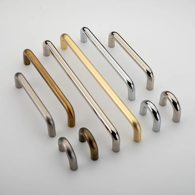 U-Shaped Solid Zinc Alloy Cabinet Handle, Modern Minimalist Pull for Cabinet, Wardrobe, Shoe Cabinet and Drawer