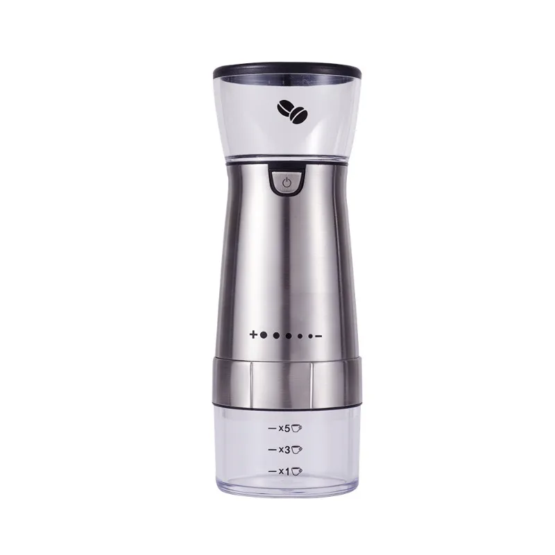 NEW Electric Coffee Grinder- USB Rechargeable Automatic Burr Mill with Stainless Steel Blade