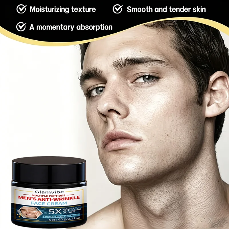 Men's Face Cream Super Moisturizing Skin Brightening Smooths Dark Spot Fades Fine Lines