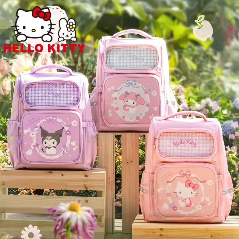 

Hello Kitty Large-capacity Student Backpack Melody Burden Alleviation and Lightweight Travel Storage Bag Kuromi Cartoon Gifts