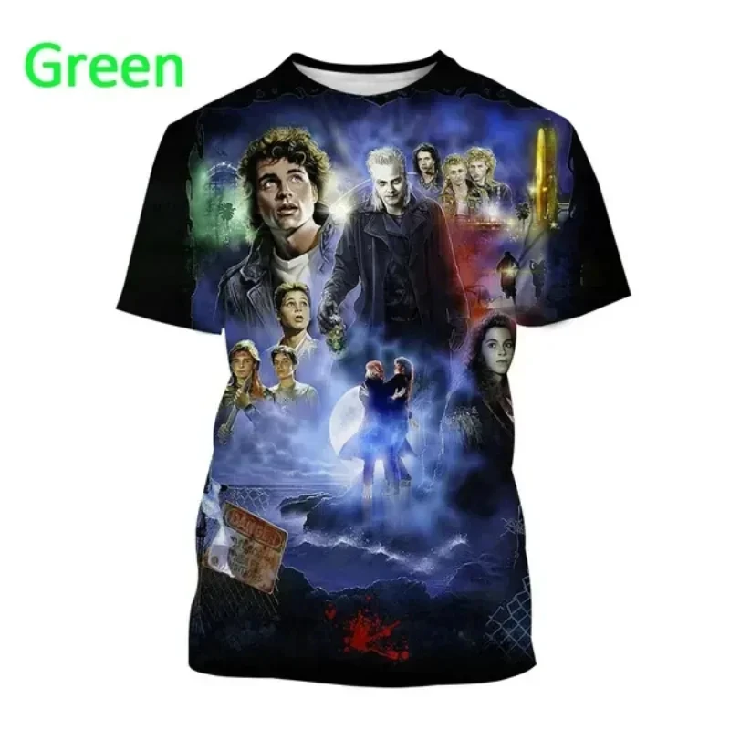 Horror movie Lost Boy 3D printed round neck T-shirt for men, fashionable and casual summer short sleeved oversized Y2K clothing