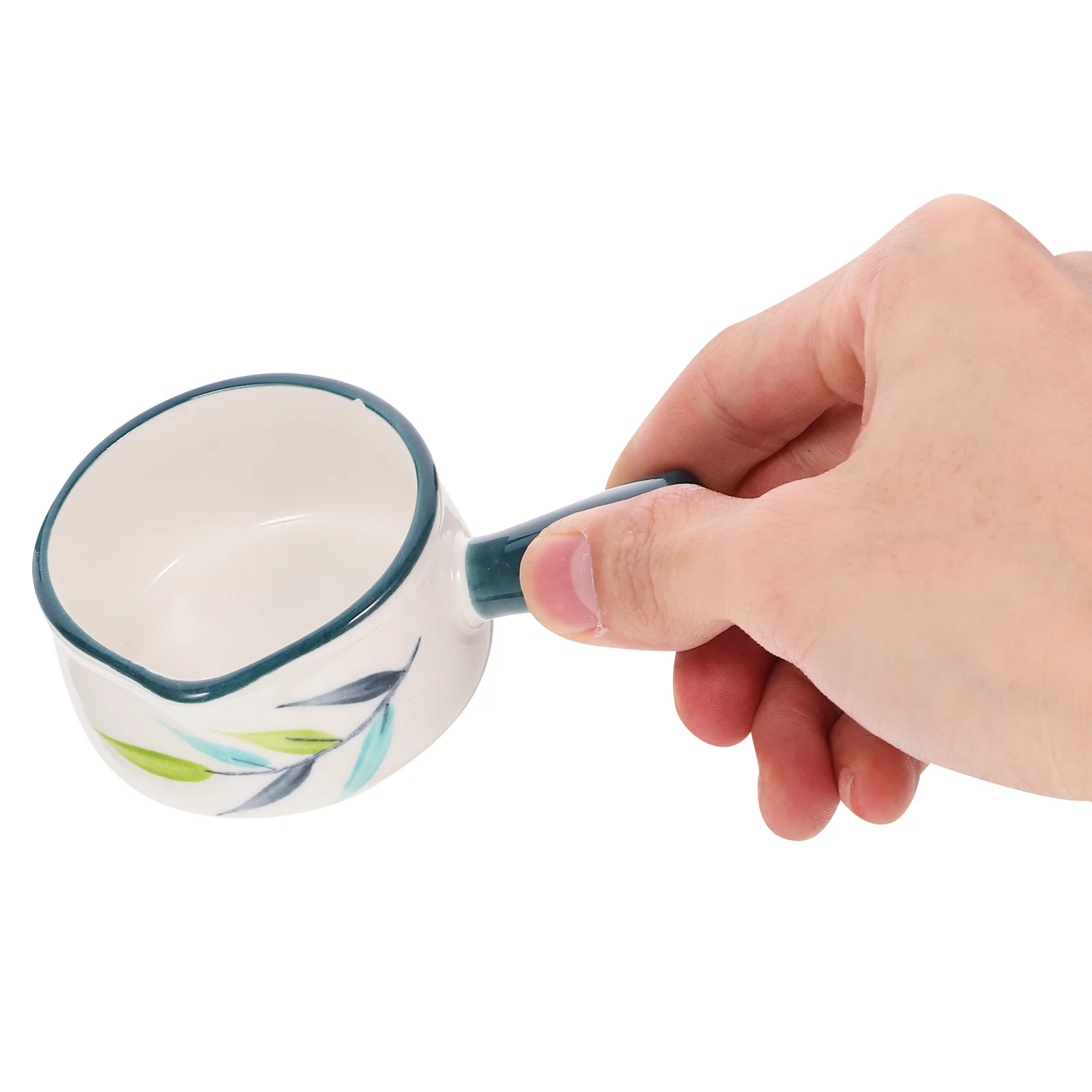 

Mini Ceramic Milk Pot Saucepan Household Milk Pan Soy Sauce Container Heatproof Easy Clean Kitchen Essential Butter Warmer